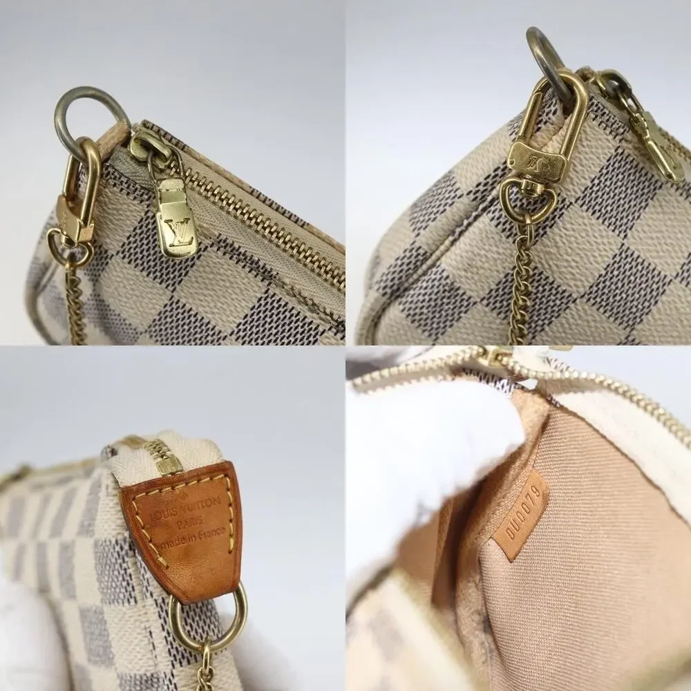 Louis Vuitton Damier Azur Mini Pochette Accessoires Pouch White